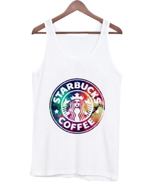 Starbuck Coffee Rainbow Tank top