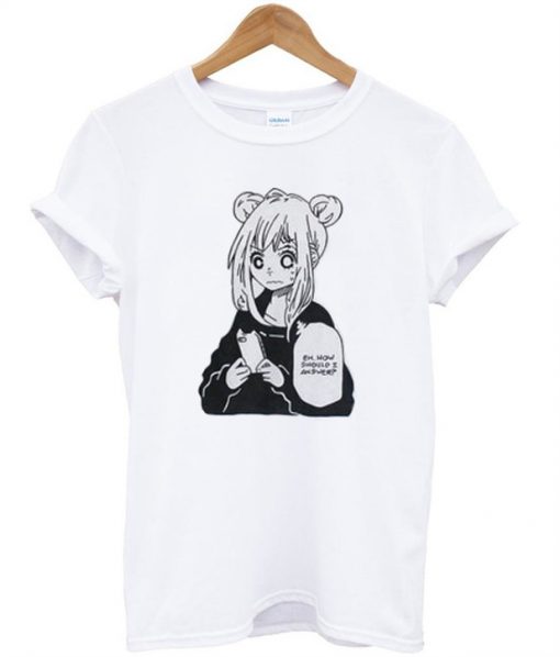 Anime Girl Texting T-Shirt