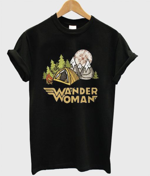 Cool Wander Woman Camping Mountains T-Shirt