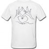 Gril Gang Love Hand Sign Back T-Shirt