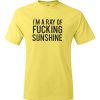 I'm A Ray Of Fucking Sunshine Yellow T-Shirt