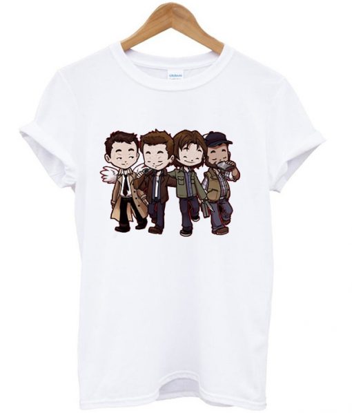 Supernatural Characters Cartoon T-Shirt