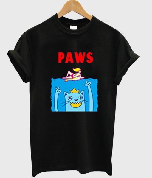 Paws Cat And Girl T-Shirt
