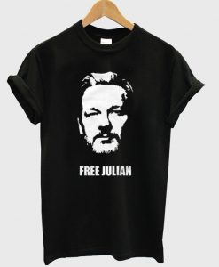 Free Julian Assange Print Wikileaks T-Shirt