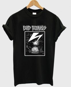 Bad Brains Capitol White On Black T-Shirt