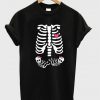 Skeleton Baby Twin Girls Halloween T-Shirt