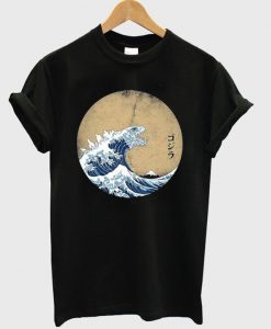 The Great Wave Off Kanagawa Godzilla T-Shirt