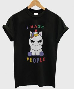 Baby Unicorn I Hate People T-Shirt