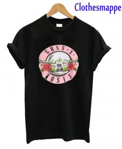 Guns N Roses Logo Pink T-Shirt