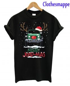 Merry Jeep Mas Funny Reindeer Jeep Driving Christmas T-Shirt
