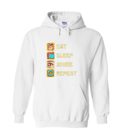 Eat, Sleep, Anime, Repeat Hoodie