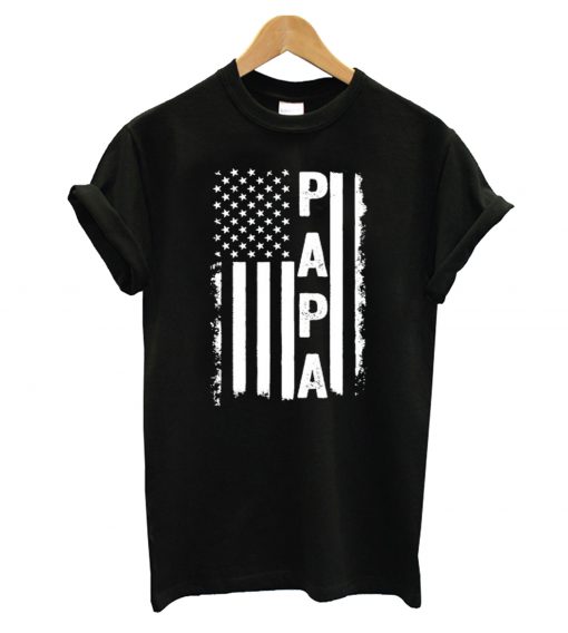 American Flag US Papa T-Shirt