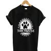 Dog Paw print Cat Think Pawsitive Pet lover Gift T-Shirt