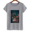 Japan Streets at Night painting T-Shirt