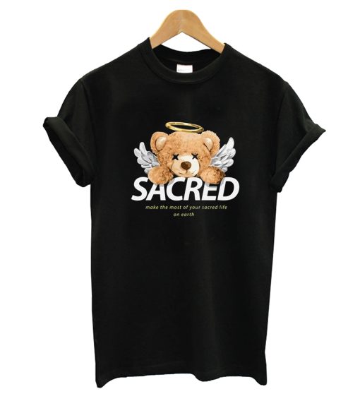 Sacred Slogan Bear Doll Angel T-shirt '