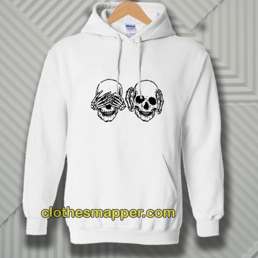 Hear See No Evil Skull Hoodie