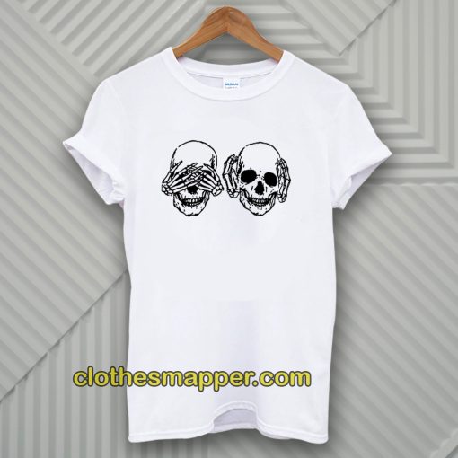 Hear See No Evil Skull T-shirt