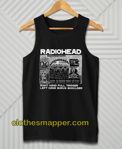 Radiohead Right Hand Pull Trigger Left Hand Shrug Shoulder tank top