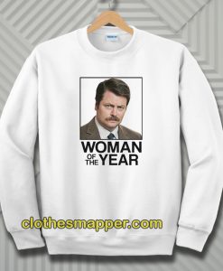 Ron Swanson Woman of the Year Parks and Recreation Sweatshirt