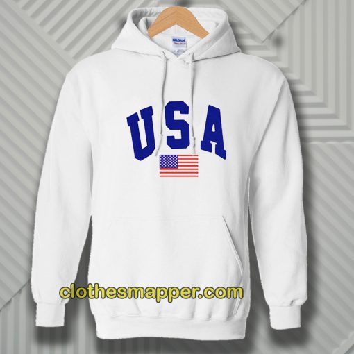 USA White Hoodie