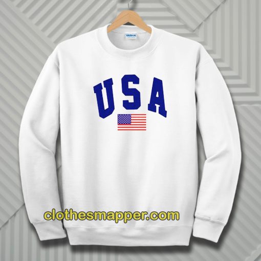 USA White Sweatshirt