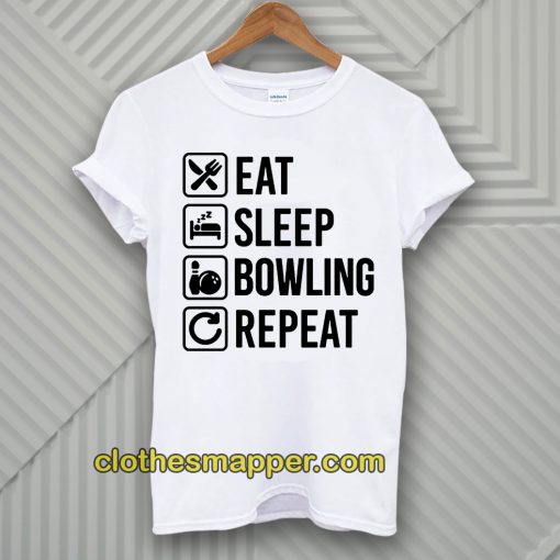 Eat Sleep Bowlinger Repeat Husband T-Shirt