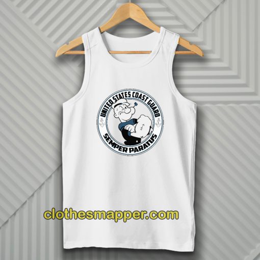 Popeye United States Coast Guard Semper Paratus Tank Top