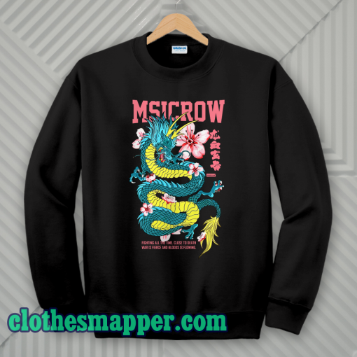 Msicrow Flower Dragon sweatshirt