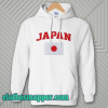 White Japan Flag Hoodie