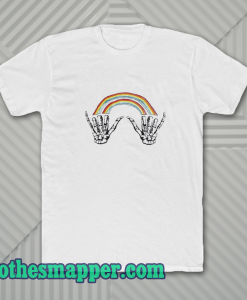 Louis Tomlinson Rainbow Skeleton Hands T-Shirt