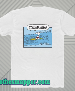 Snoopy Lets Surf Cowabunga t-shirt (Back )