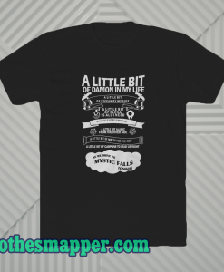 The vampire diaries a little bit of damon In My Life t shirt