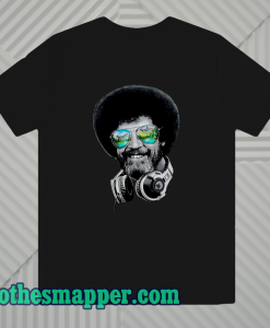 Bob Ross Artist Headphones Joy Of Painting t shirt