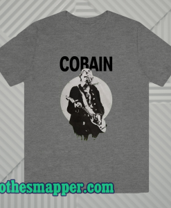 Kurt cobain standing guitar photo t-shirt