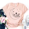 Moon Shirts Moon Lover Wild Flowers Womens Fall Shirt Boho Shirts Floral Shirt Wild Flower Shirt Moon Mama Astrology Garden Shirt