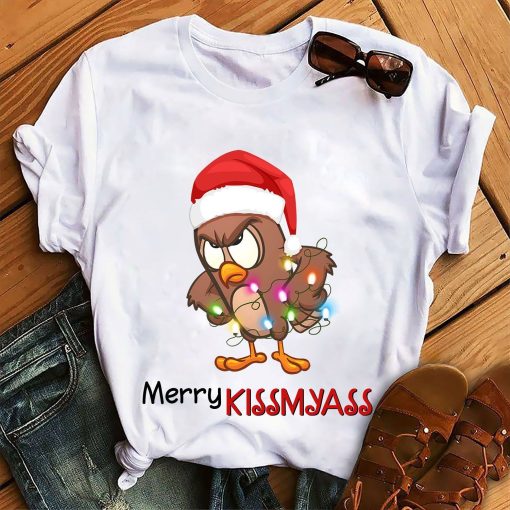 Owl Merry Kissmyass Unisex T Shirt