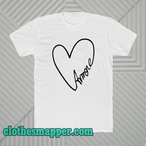 White heart t-shirt