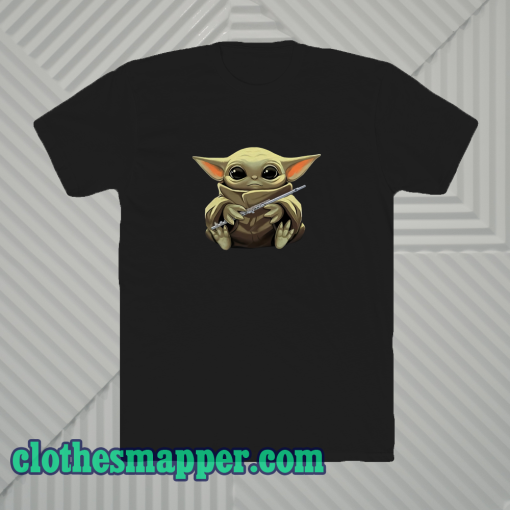 Baby Yoda Hug Flute t shirt