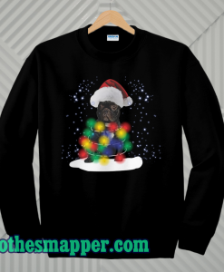 Bulldog Led Christmas Lights Sweatshirt