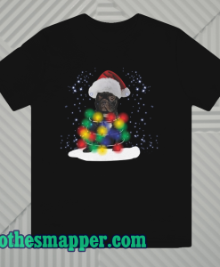 Bulldog Led Christmas Lights T Shirt