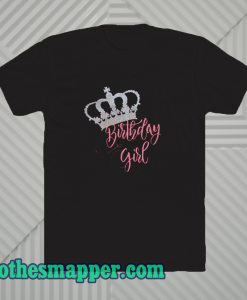 Crown birthday girl t-shirt