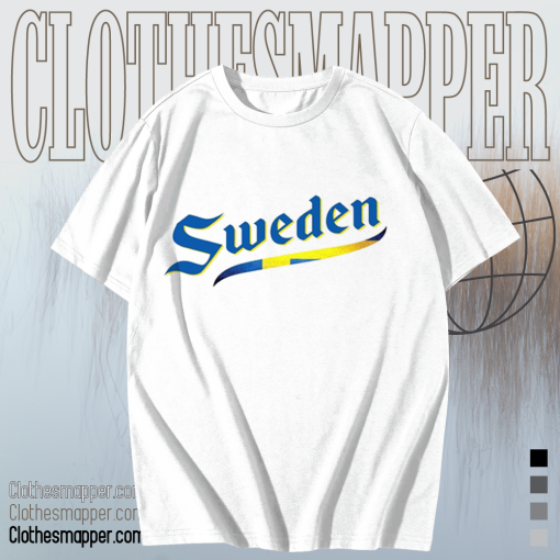 Sweden Script World Cup 2022 T Shirt TPKJ1