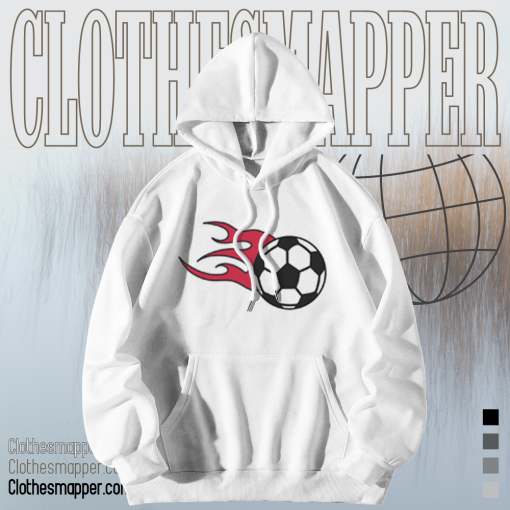 Flaming Soccer Hoodie TPKJ1