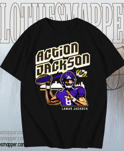 Lamar Jackson's Action Jackson t shirt TPKJ1