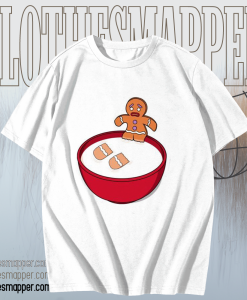 Gingerbread man and milk T Shirt TPKJ1