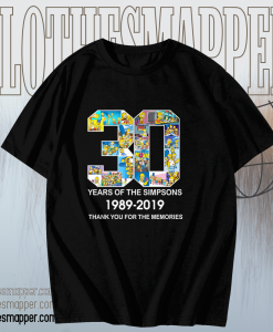 30 Years of The Simpsons 1989 - 2019 T-Shirt TPKJ1