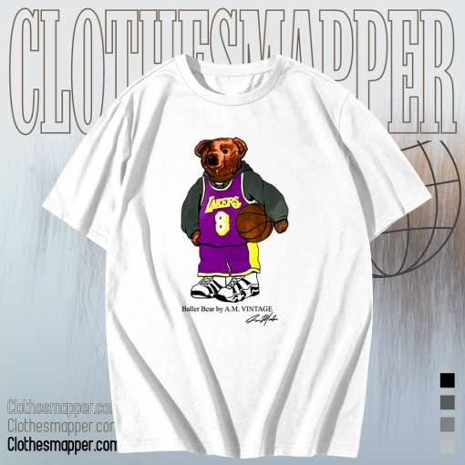 Bear Kobe Bryant T Shirt TPKJ1