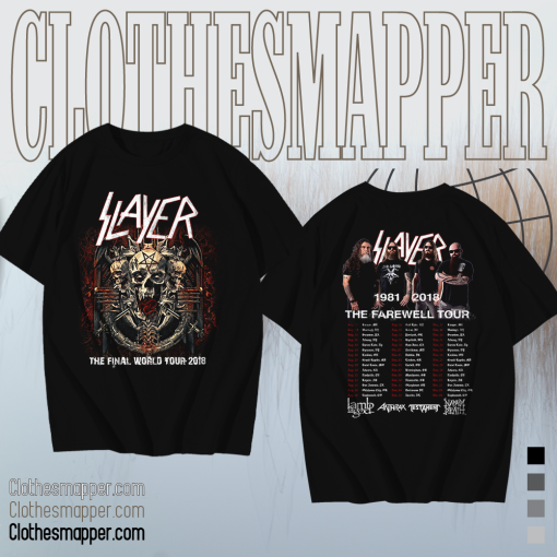 Slayer Final Farewell World Tour 2018 T-Shirt TPKJ1