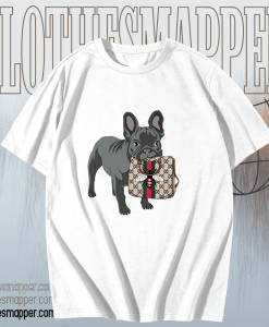 French Bulldog Biting Bag T-Shirt TPKJ1