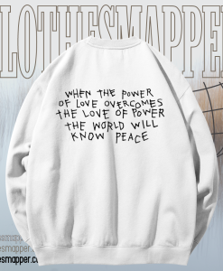 Power Of Love sweatshirt back TPKJ1